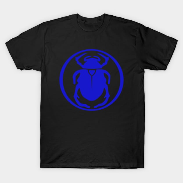 DESTINY: SCARAB HEART EMBLEM [BLUE] T-Shirt by SykoticApparel